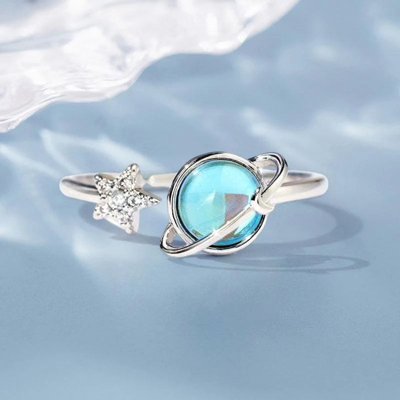 Star and Moon Ring For Daughter
