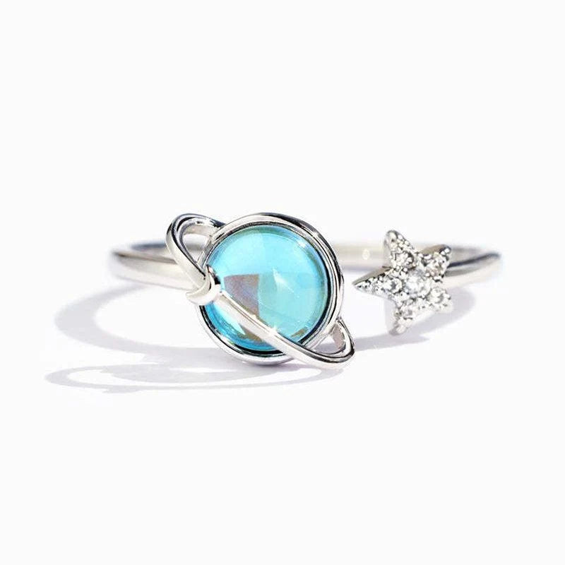Star and Moon Ring For Daughter